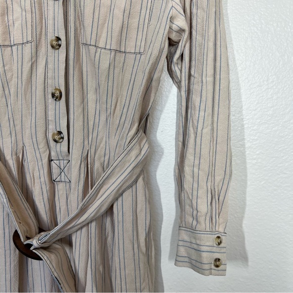 Free People Cream Audrey Midi Stripe Dress - Picture 11 of 14